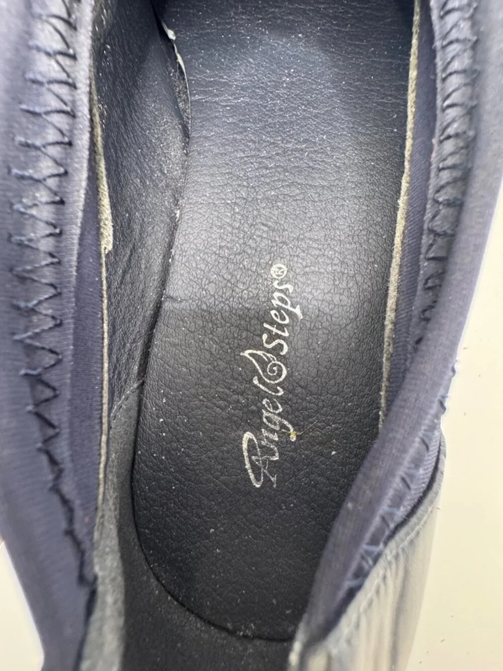 Angel Steps Navy Blue Slip-On Wedge Shoes Size 9.5M Comfortable All-Man-Made Mat